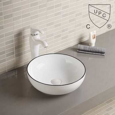 Санитарные изделия противопоставляют верхний таз мытья сосуда раковины Bathroom белый круглый
