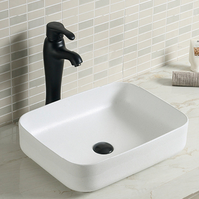 Шар раковины Bathroom сосуда 15 дюймов керамический пятнает устойчивую белизну мытья руки
