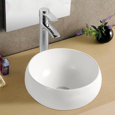 Холеный и элегантный встречный верхний таз мытья формы раковины Bathroom белый овальный