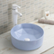 Запятнайте встречный верхний таз руки мытья раковины Bathroom Царапина-устойчивый голубой круглый
