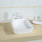 Не-пористый встречный верхний таз ровного поверхностного квадрата раковины Bathroom белый