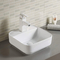 Countertop раковины Bathroom сосуда фарфора белый квадратный приглаживает 385X385X140MM